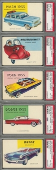 1955 Topps "World on Wheels" High Numbers Collection (8)